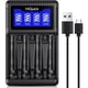 thumbnail image 1 of Cargador HiQuick 4 Bahaas AA AAA USB Rapido LCD NiMH NiCD, 1 of 2