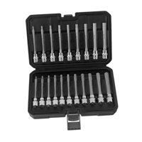 Magideal - Conjunto De Zócalo De Bits Hex De 20 Piezas Conjunto De 3/8 ""Con Estuche De Almacenamiento Kit De Herramientas Versátiles Sae Y Enchufes Hexágono De A
