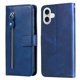 thumbnail image 2 of Funda tipo cartera para iPhone 17 con bolsillo con cremallera y ranuras para tarjetas – Función de soporte Azul, 2 of 5