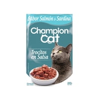 Sobres De Alimento Húmedo Champion Cat Adulto Salmón - Sardina 24 Un.