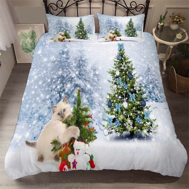 Scarf Balls Snow Duvet Quilt Covers Pillow Case Bedding Sets3-Piece Bedding Set (1 Duvet Cover + 2 Pillow Shams)