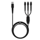 thumbnail image 3 of Cable Cargador Sleve Line X Usb A Triple Usb Black, 3 of 5