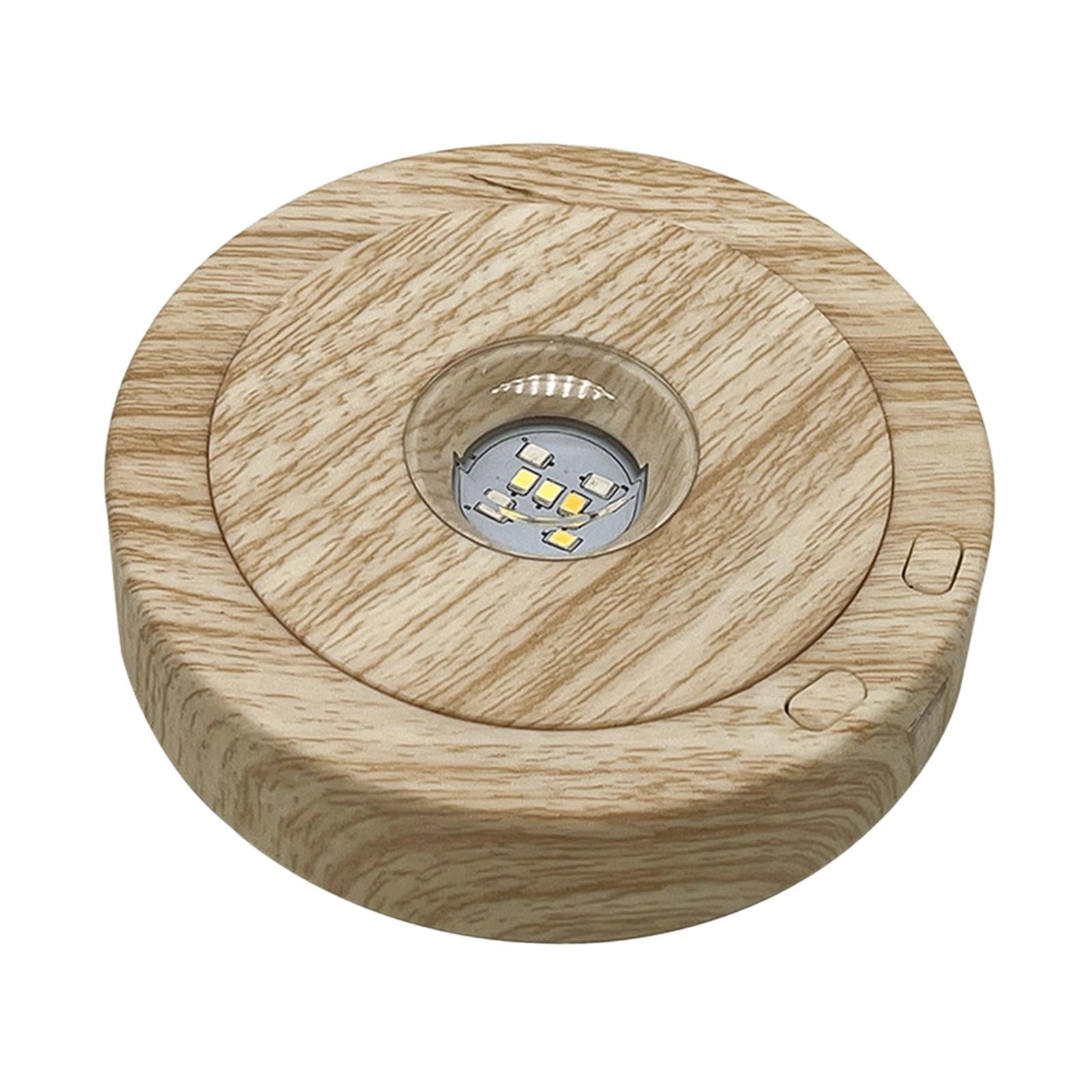 Magideal - Soporte De Exhibición Giratorio Tocadiscos Eléctrico 8 Modos De Luz Velocidad De Decoración De Pasteles Ajustable 4,5 "soporte De Exhibición Giratorio Madera