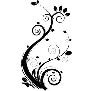 Rienda Libre Graphics - Decomural Floral Vine Leaf Swirl Ws-18790