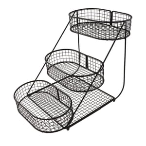 Bothyi - Cesta De Frutas De 3 Niveles, Gran Capacidad, Para Guardar Verduras, Color Negro