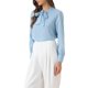 thumbnail image 4 of INSPIRE CHIC Blusas de Mujer con Lazo en el Cuello Elegante Manga Larga para Oficina y Trabajo L Azul Cielo, 4 of 4