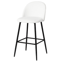 Moboi - Piso De Bar Taburete Velvet 66Cm Terciopelo Blanco