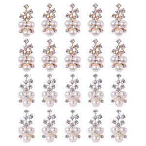 Magideal - 20 Abalorios De De Imitación Ostentosos Diy, Mini De Cristal Para La Fabricación De Joyas, Adornos Para Prendas, Pulseras, Suministr