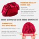 thumbnail image 4 of Set de bonete y durag para hombres y mujeres Himoswis B‑Wine rojo, 4 of 6
