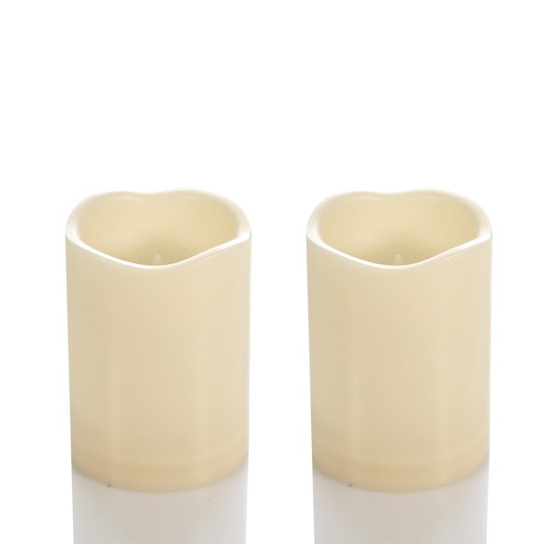 Velas sin llama CANDLE CHOICE, impermeables para exteriores, 3 x 4 pulgadas, paquete de 2