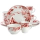 thumbnail image 3 of Juego de vajilla de gres Elama Traditional Red Rose 16 piezas, 3 of 3