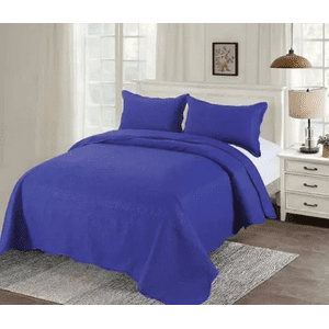 Genérico - Cubrecama Verano Quilt King + 2 Fundas Lisos