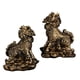 thumbnail image 2 of 1 Par De Cobre Chino Fengshui Kylin Chi-lin Qilin Dios Bestia Estatua Para El Hogar Cobre 5,5x7 Cm, 2 of 5