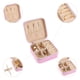 thumbnail image 5 of Caja de accesorios de viaje REGALWOVEN, organizador de accesorios portátil pequeño de cuero PU, soporte de exhibición de almacenamiento rosa, 5 of 7
