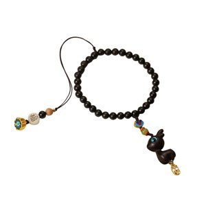 Magideal - Encanto Del Espejo Retrovisor, Accesorios Colgantes Del Espejo Retrovisor, Decoración Del Feng Shui, Decoración Del Espejo Retrovisor Chino, Decoració Ébano