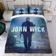 thumbnail image 4 of Wick de John Conjunto de sábanas temático, trío de piezas, cómodo y amigable con la piel, diseño único, regalo de decoración para el hogar para familiares, amigos y fans, 90 cm * 190 cm, 4 of 6