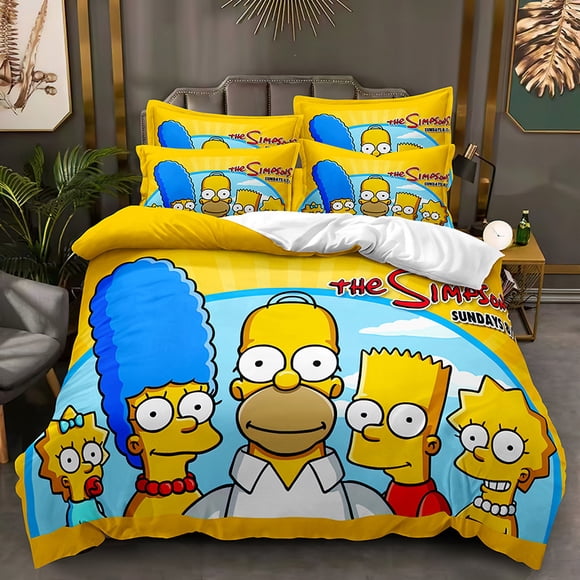 Simpson s 3 PCS Comfort Set with 2 Pillowcases Simpsons Bedding Set Sheet Set