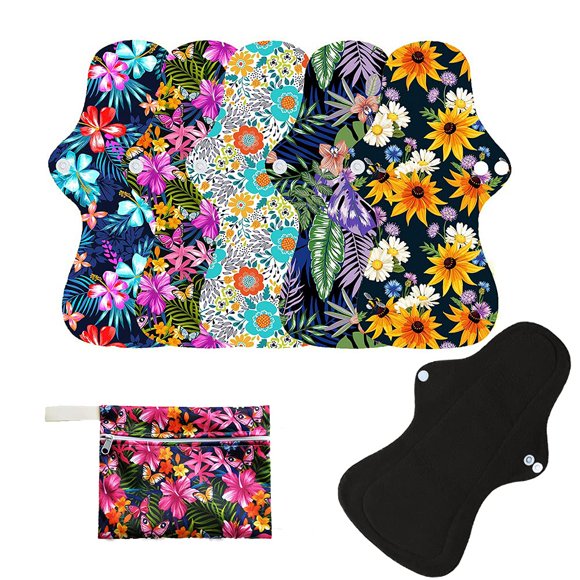 Juego de almohadillas reutilizables para incontinencia MissC2c con bolsa húmeda (6 piezas)