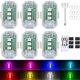 thumbnail image 1 of Luces LED estroboscópicas ABYRKVE pack de 6 con control remoto inalámbrico y 8 colores, 1 of 7