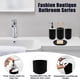 thumbnail image 3 of Juego de accesorios de baño WBJKZJD de resina resistente a roturas, color negro, 3 of 7
