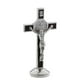 thumbnail image 1 of Estatuilla de Crucifijo Jesucristo para Decoración de Hogar y Capilla, Color Plata, 1 of 3