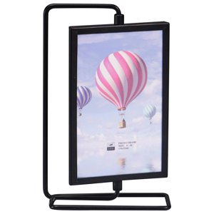 Bothyi - Marco De Fotos Giratorio Mesa Dormitorio Hogar Sala De Estar Ornamento Marco De Fotos Negro 20X12.5Cm