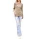 thumbnail image 2 of Suéter Casual de Mujer INSPIRE CHIC Cuello Redondo Calado Otoño Invierno Suéter Suelto M Caqui, 2 of 6