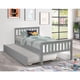 thumbnail image 2 of Twin Bed with Trundle, Platform Bed Frame with Headboard and Footboard, for Bedroom Small Living Space,No Box Spring Needed,Grey, 2 of 3