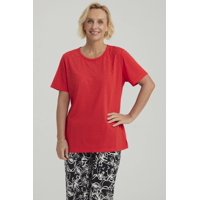Fashionspark - Polera Mujer Con Tachas Rojo