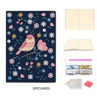 Papaya Project - Cuaderno Diamond Painting - Pájaro Rosa Azul