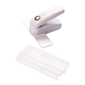 Magideal - Perforadora De Papel, Herramienta De Perforación, Perforadora De Papel De Hojas Sueltas Ligera Y Portátil, Perforadora De Refuerzo Para Papel De Cartó