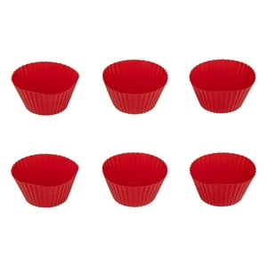 5Five - Set 6 Moldes Silicona Para Repostería Rojo