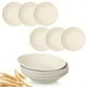 thumbnail image 4 of 6 Pcs 9 Inch Wheat Straw Tray, Lightweight Plastic Dish Cutlery Unbreakable Reusable Dishwasher Microwave Kitchen Cutlery Deep Dinner Plate, Reusable Wheat Straw Dinnerware, Plastic Plates Alternative, 4 of 4