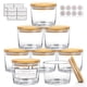 thumbnail image 1 of Pack de 8 frascos CONNOO de 355 ml con tapa de bambú, 1 of 7