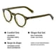 thumbnail image 2 of Gafas de Lectura CADDIS Dogleg Verde Herencia con Luz Azul, 2 of 7