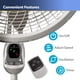 thumbnail image 2 of Ventilador de pedestal Lasko Cyclone 1885, 18 pulgadas, 3 velocidades, blanco, 2 of 3