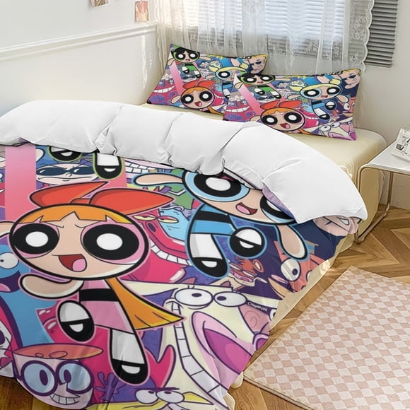 The Powerpuff Girls 3-Piece Bedding Set Soft Warm And Comfortable Bed Set