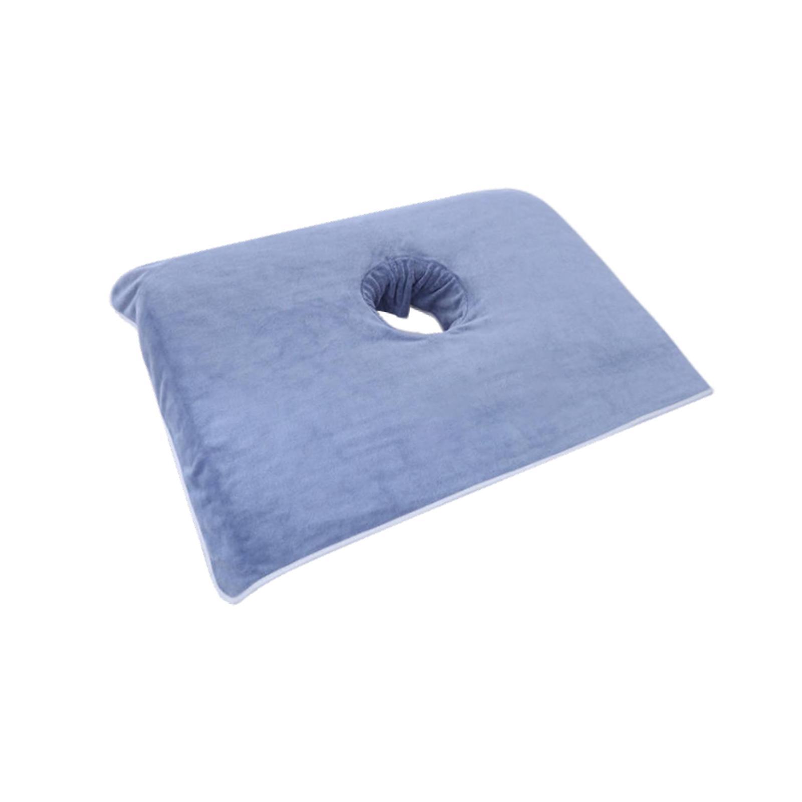 Ioensy - Toalla De Poliéster Ligera Y Cómoda Con Orificios Para La Cara Para Mesa De Masajes, Color Azul