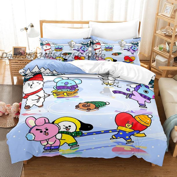 v784 Bed Sheets CHIMMY Bedding Set Single Twin Full Queen King Size Bed Set Aldult Kid Bedroom Duvetcover Sets Anime bed sheet set 3-Piece Bedding Set (1 Duvet Cover + 2 Pillow Shams) Bed Sheets ju784