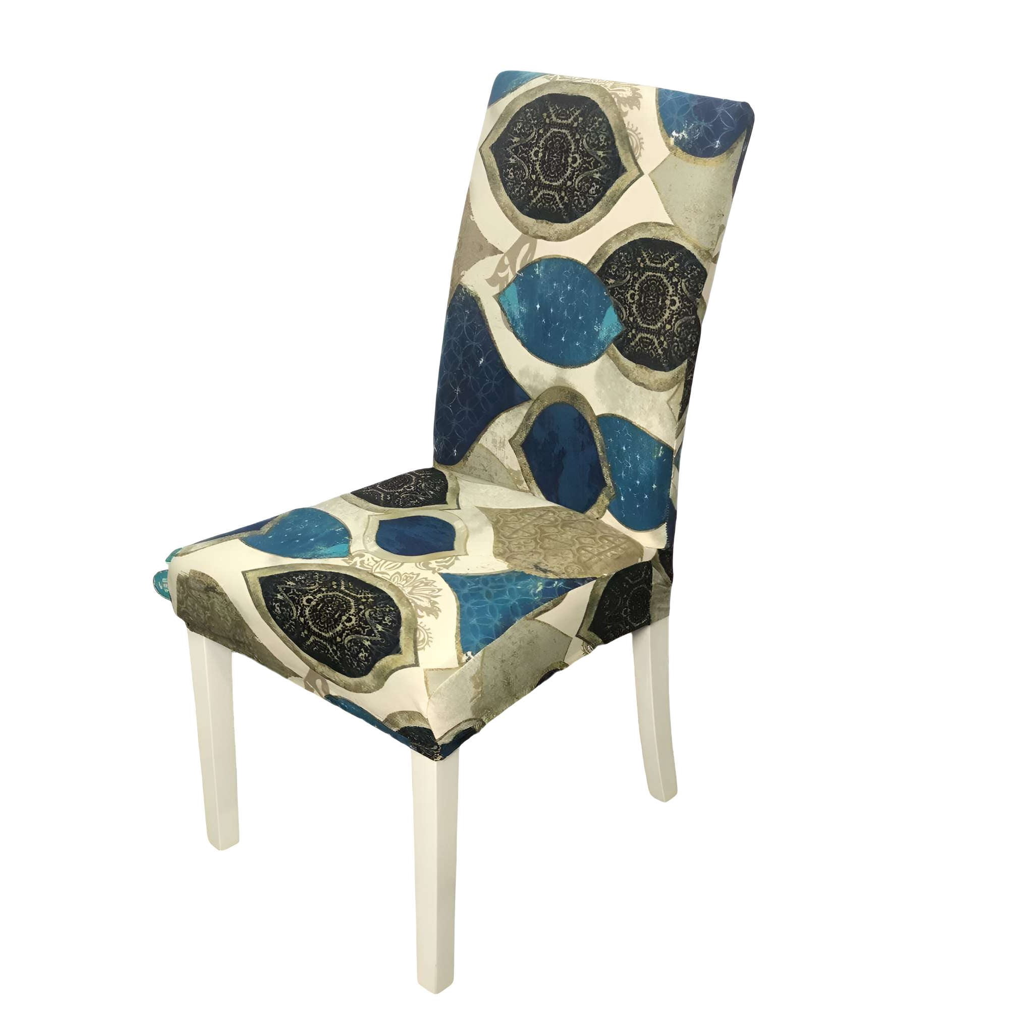 Genérico - Set De 6 Fundas De Silla 60cmx50cmx50cm Elasticadas Con Diseño Estampado F5