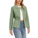 thumbnail image 4 of INSPIRE CHIC Chaqueta de Lino para Mujer con Botones, Cintura con Cordón, Ligera, Anorak de Utilidad de Primavera 2026 M Verde Menta, 4 of 5
