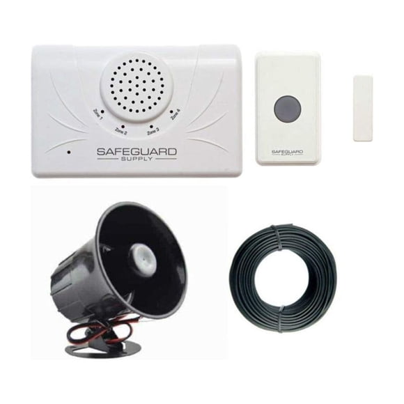 Kit de Timbre de Puerta Safeguard Supply con Sirena Inalámbrica de 120 dB