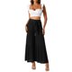 thumbnail image 2 of INSPIRE CHIC Pantalones Boho para Mujer Cintura Alta Elástica Volantes Acampanados Palazzo Chic Pierna Ancha L Negro, 2 of 6
