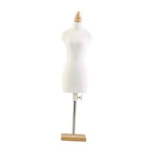 Magideal - Maniquí De Muñeca, Soporte Para Torso, Soporte De Exhibición Para Vestido De Muñeca, Diseño De Ropa, Maniquí De Costura En Miniatura Para Decoración , Base Base Cuadrada De 33 Cm.