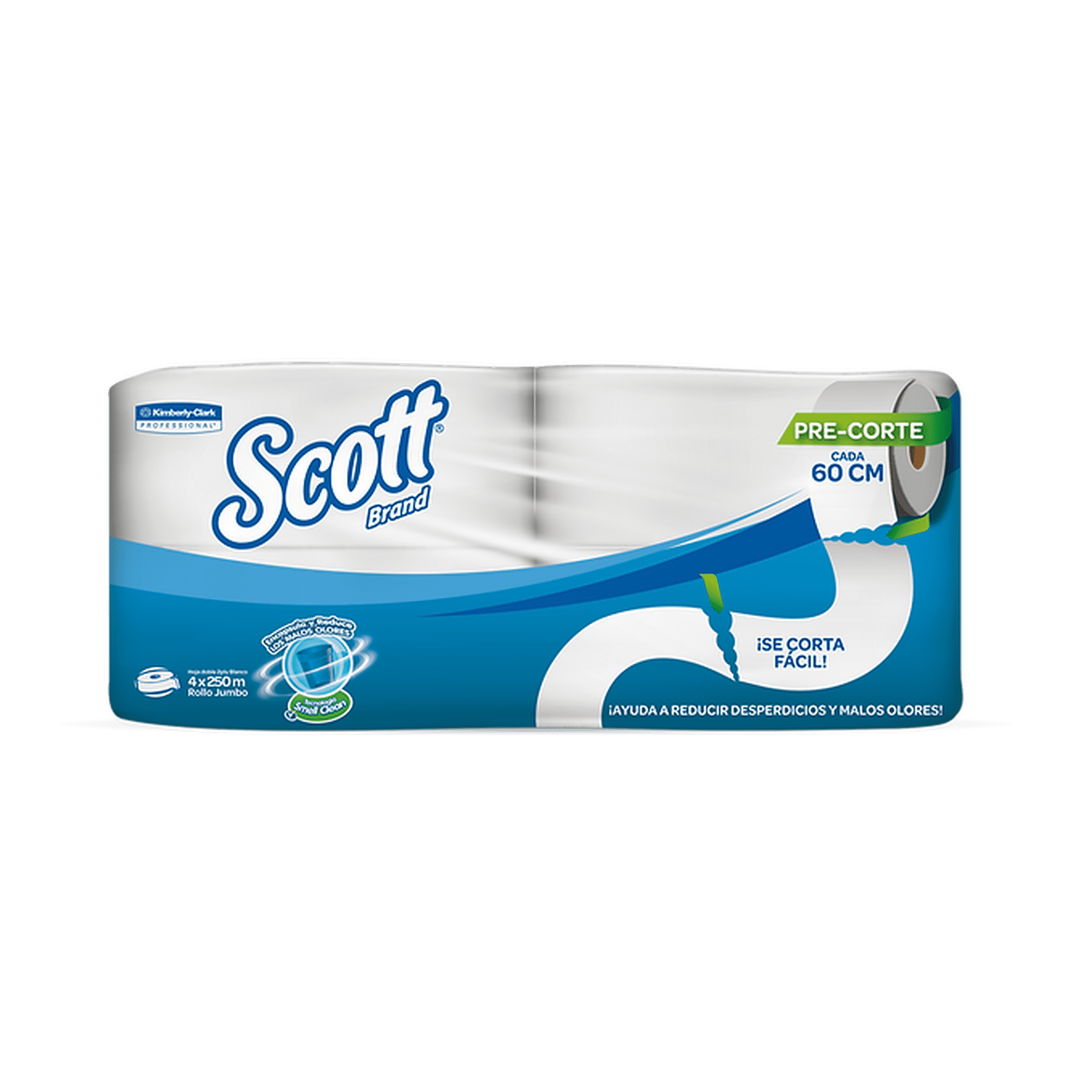 Papel Higienico Pre Cortado Doble Hoja Con Aroma 4 Rollos X 250 Mts Scott