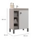 thumbnail image 4 of Mueble Lavamanos 9002Mb 1 Puerta 3 Nichos Beige Malbec - Blanco., 4 of 6