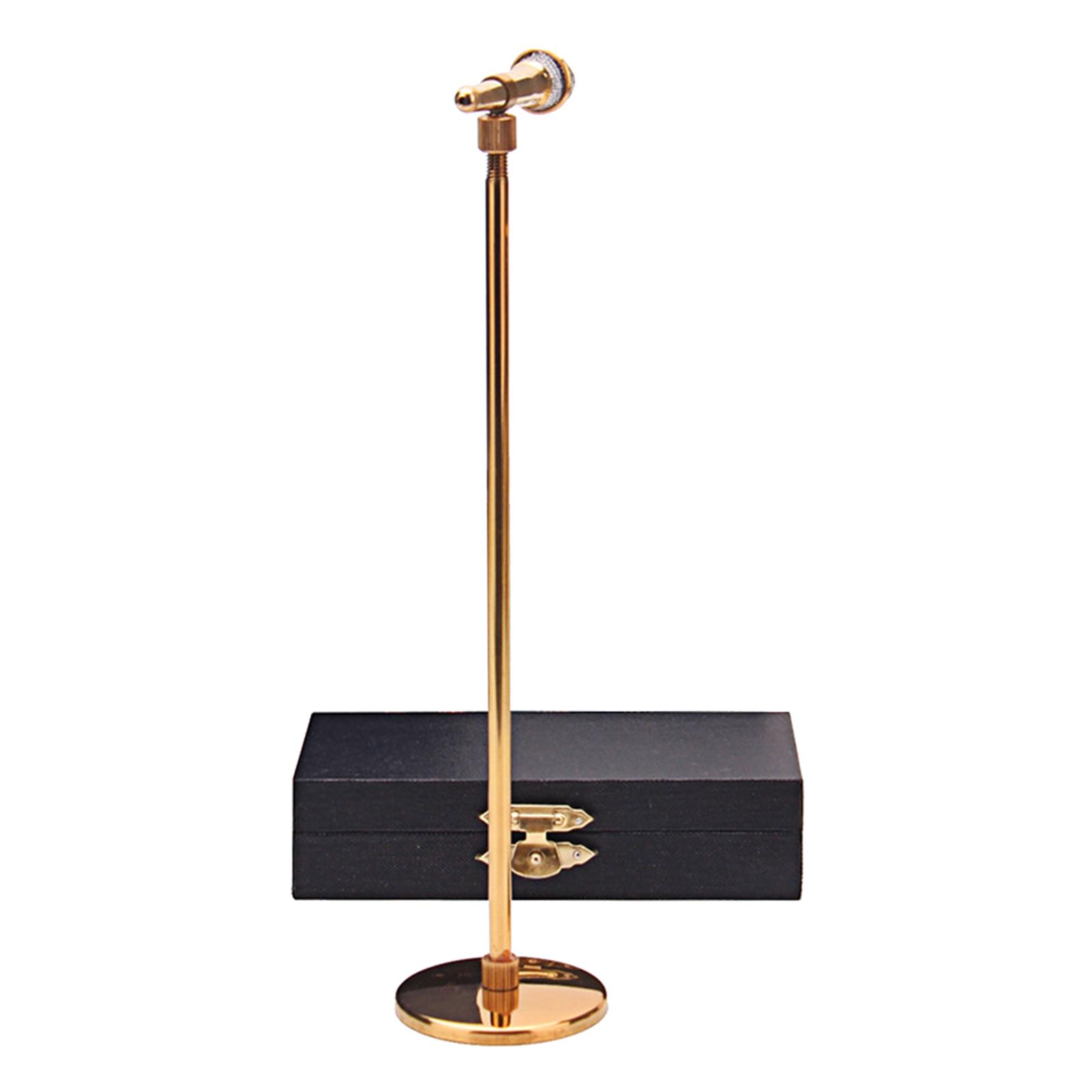 Magideal - Mini Modelo De Micrófono 1:12 Con Estuche De Almacenamiento, Instrumento Musical, Accesorio De Decoración Para Casa De , Regalos Para Y