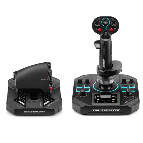 Set De Joystick Y Acelerador Thrustmaster Sol-R4 Hotas Para Pc