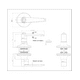 thumbnail image 3 of Cerradura tubular con manilla, Oficina - Dormitorio (Níquel satinado). SKU: SDM10-NS, 3 of 3