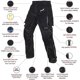thumbnail image 5 of Pantalones de Moto HWK Motorsports con Armadura y Resistente al Agua - Negro, 5 of 9